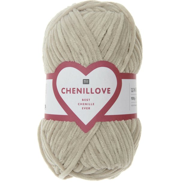 Chenillove 100g fra Rico Lys beige 002