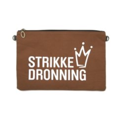 Strikkeveske med reim 29*21 cm med tekst