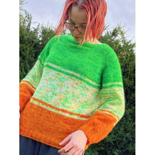 Florlett trio - enkel raglangenser strikkes ovenfra og ned