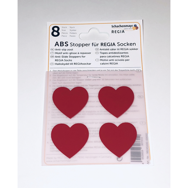 ABS Stopper - antiskli Rde hjerter