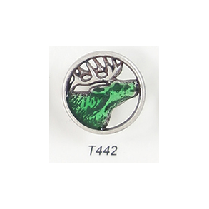 Metallknapp med vilt motiv 20mm