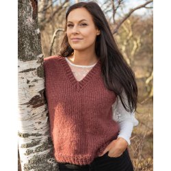 Vest p tykke pinner med V-hals