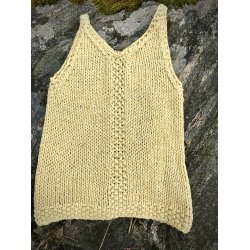 PerleTopp strikkes med 2 tr�der Belle