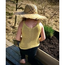 PerleTopp strikkes med 2 tr�der Belle