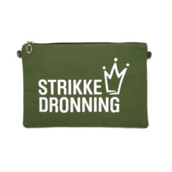 Strikkeveske med reim 29*21 cm med tekst