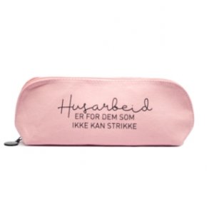 Strikkeveske M lysrosa (AC303)