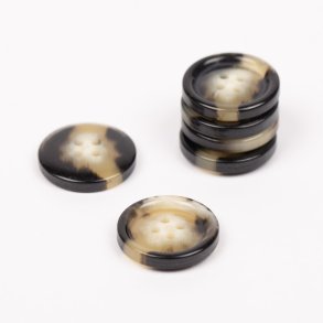 Knapp imitert horn mokka 18mm (712)
