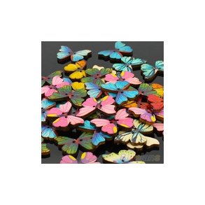 Tre sommerfugl knapper