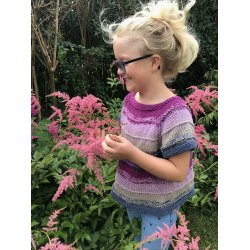 Sommertopp med korte ermer til barn str. 2 til 12 r